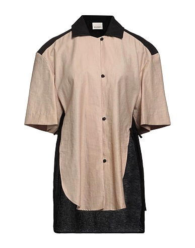 YUZEFI Patterned shirts & blouses Beige 35% Cotton, 35% Linen, 30% Polyamide