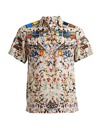 BURBERRY Patterned shirt Beige 100% Silk