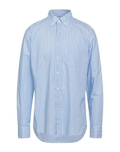 ALESSANDRO GHERARDI Patterned shirt Sky blue 100% Cotton