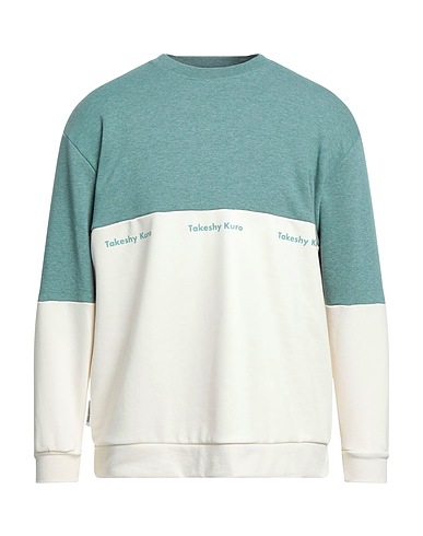 TAKESHY KUROSAWA Sweatshirt Emerald green 65% Cotton, 35% Polyester