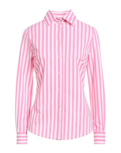 BRIAN DALES Striped shirt Pink 87% Polyamide, 13% Elastane