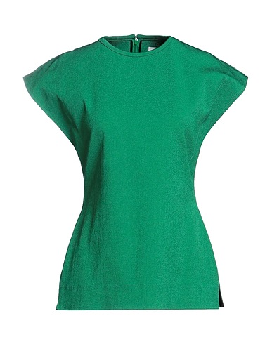 JIL SANDER Top Green 57% Viscose, 41% Cotton, 2% Rubber