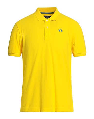 LA MARTINA Polo shirt Yellow 100% Cotton