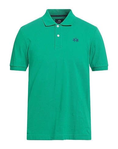 LA MARTINA Polo shirt Emerald green 100% Cotton