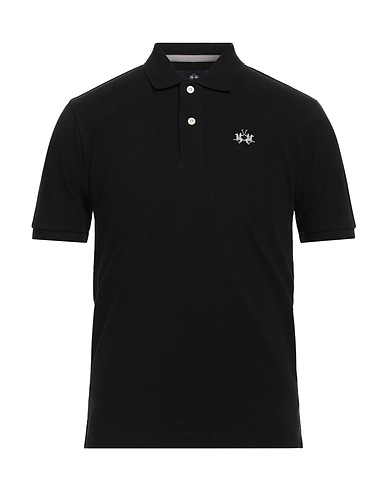 LA MARTINA Polo shirt Black 100% Cotton