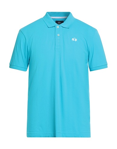 LA MARTINA Polo shirt Sky blue 100% Cotton