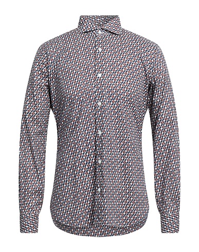 BARBA Napoli Patterned shirt Brown 100% Cotton