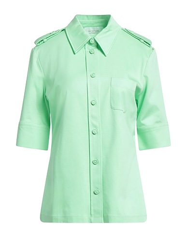 SPORTMAX Solid color shirts & blouses Light green 52% Modal, 48% Cotton