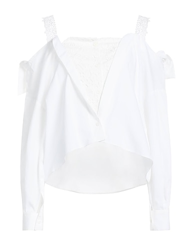 MAJE Off-the-shoulder top White 100% Cotton