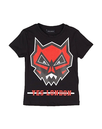 YES LONDON T-shirt Nero 100% Cotone