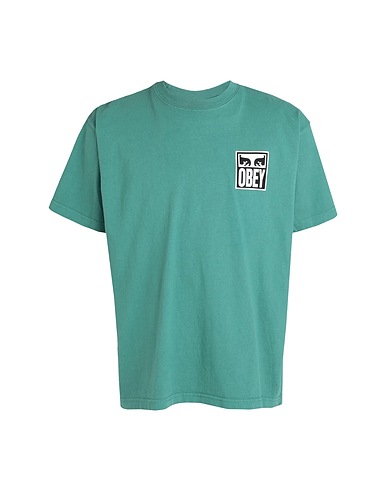 OBEY T-shirt Green 100% Cotton