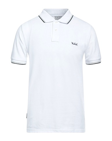 WOOLRICH Polo shirt White 95% Organic cotton, 5% Elastane