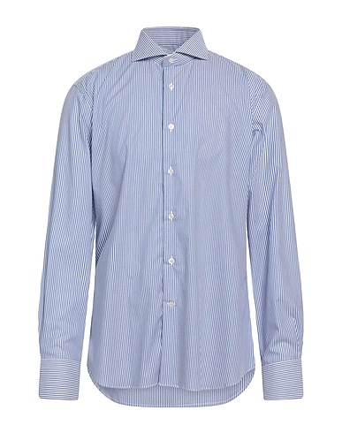 LABORATORIO DEL CARMINE Striped shirt Blue 98% Cotton, 2% Lastol XLA™