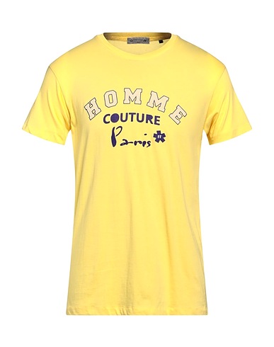 DANIELE ALESSANDRINI HOMME T-shirt Yellow 100% Cotton