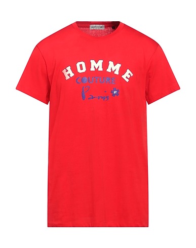 DANIELE ALESSANDRINI HOMME T-shirt Red 100% Cotton