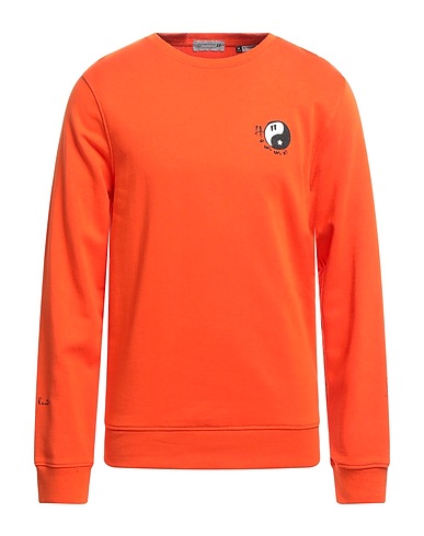 DANIELE ALESSANDRINI HOMME Sweatshirt Orange 80% Cotton, 20% Polyester