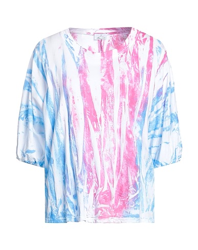 BERNA T-Shirt Azurblau 100% Baumwolle