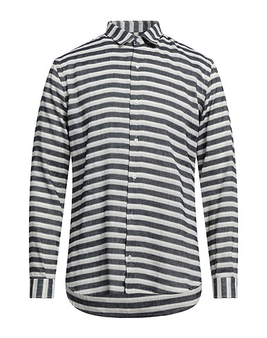 NEILL KATTER Linen shirt Midnight blue 50% Linen, 35% Viscose, 15% Polyester