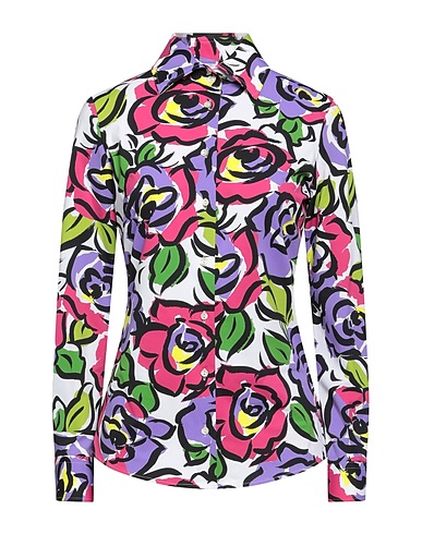 BRIAN DALES Patterned shirts & blouses Purple 87% Polyamide, 13% Elastane