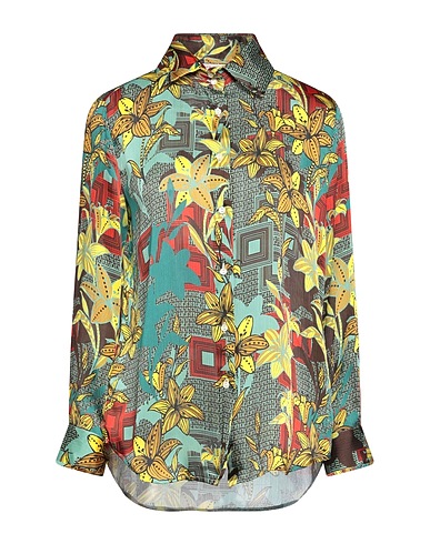 BRIAN DALES Patterned shirts & blouses Sage green 100% Polyester