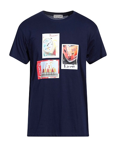 DANIELE ALESSANDRINI HOMME T-shirt Blu navy 100% Cotone