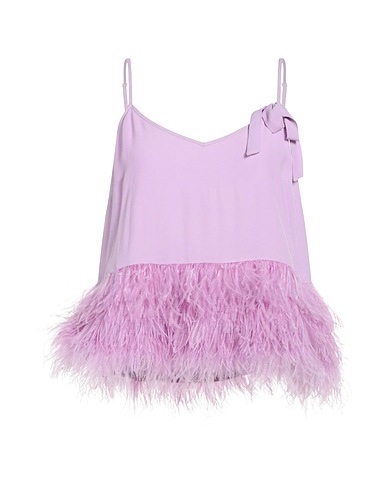 ACTITUDE by TWINSET Camisole Lilac 100% Viscose, Polyester, Ostrich feathers