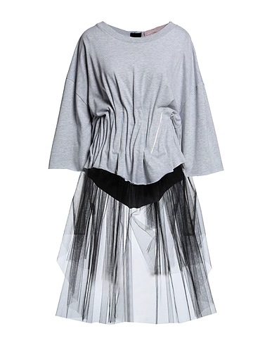 NATASHA ZINKO T-shirt Light grey 100% Cotton, Polyester
