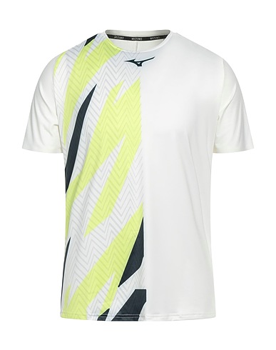 MIZUNO T-shirt Off white 87% Polyester, 13% Elastane