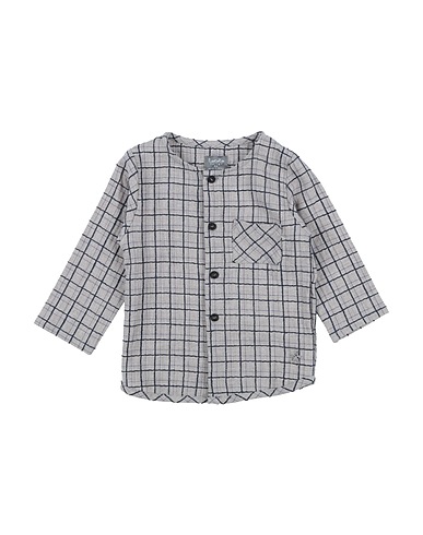 TOCOTO VINTAGE Patterned shirt Light brown 93% Cotton, 6% Rayon, 1% Elastane