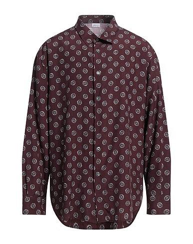 BRIONI Patterned shirt Burgundy 100% Silk