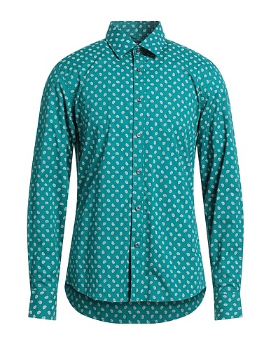 MICHAEL KORS MENS Camicia fantasia Verde smeraldo 97% Cotone, 3% Elastan