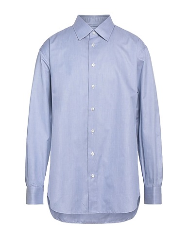 BRIONI Solid color shirt Light blue 100% Cotton