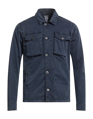 BOMBOOGIE Camicia tinta unita Blu navy 97% Cotone, 3% Elastan