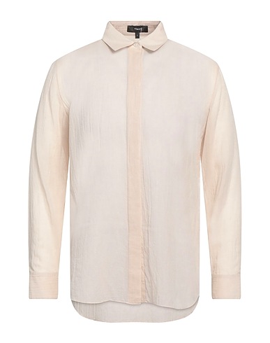 THEORY Camicia tinta unita Beige 100% Cotone