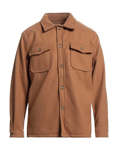 YES ZEE by ESSENZA Solid colour shirt Camel 100% Polyester
