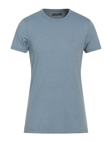 FRENCH CONNECTION Basic T-Shirt Pastel blue 60% Cotton, 40% Polyester