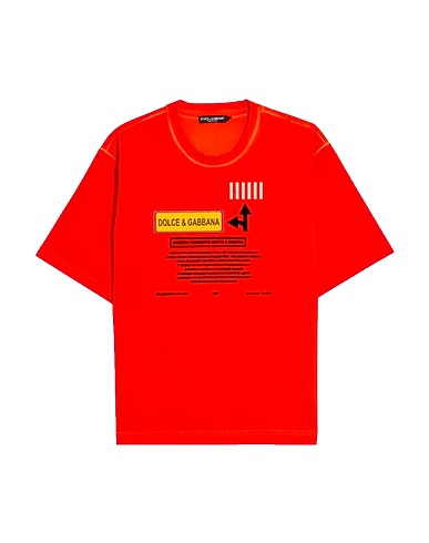 DOLCE&GABBANA T-shirt Orange 59% Cotton, 38% Polyamide, 3% Elastane