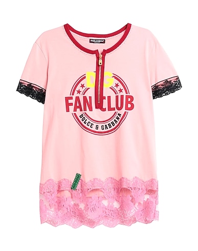 DOLCE&GABBANA T-shirt Salmon pink 85% Cotton, 15% Polyamide, Polyester
