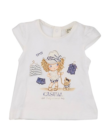 MAYORAL T-shirt White 92% Cotton, 8% Elastane