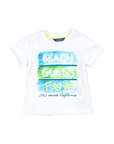 GUESS T-shirt Λευκό 100% Βαμβάκι