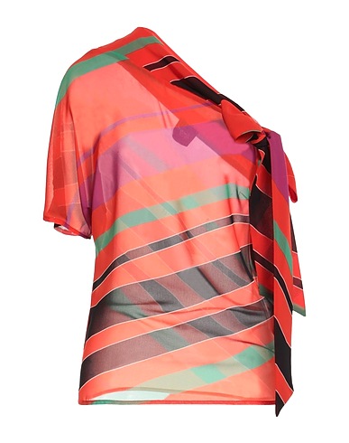 MEM.JS One-shoulder top Orange 100% Polyester