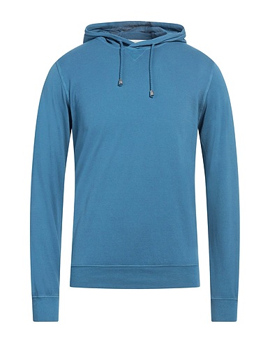 FILIPPO DE LAURENTIIS Hooded sweatshirt Slate blue 100% Cotton