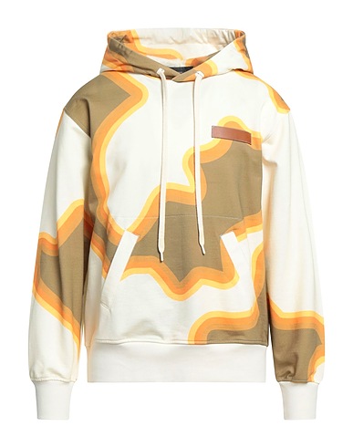 LIU •JO MAN Hooded track jacket  Ivory 100% Cotton, Elastane
