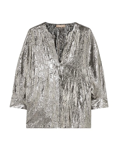 MICHAEL KORS COLLECTION Top Silver 60% Silk, 40% Polyamide