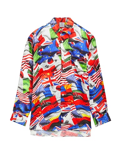 VETEMENTS Patterned shirt Red 100% Viscose