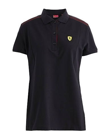 SCUDERIA FERRARI Polo shirt Black 100% Cotton