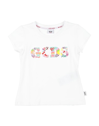 GCDS MINI T-shirt White 95% Cotton, 5% Elastane