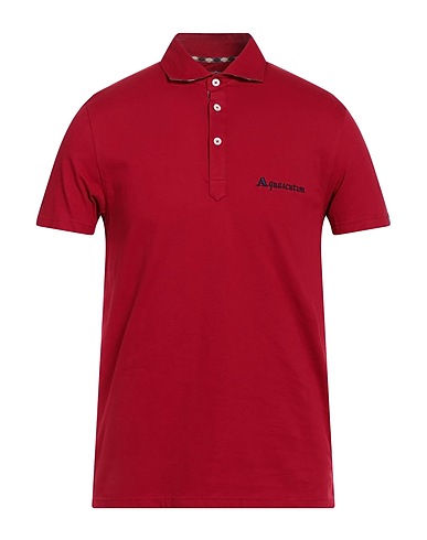 AQUASCUTUM ACTIVE Polo shirt Brick red 95% Cotton, 5% Elastane
