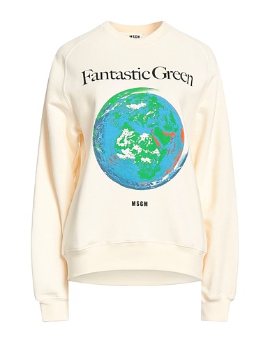 MSGM Sweatshirt Ivory 100% Organic cotton