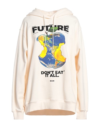 MSGM Hooded track jacket  Off white 100% Organic cotton